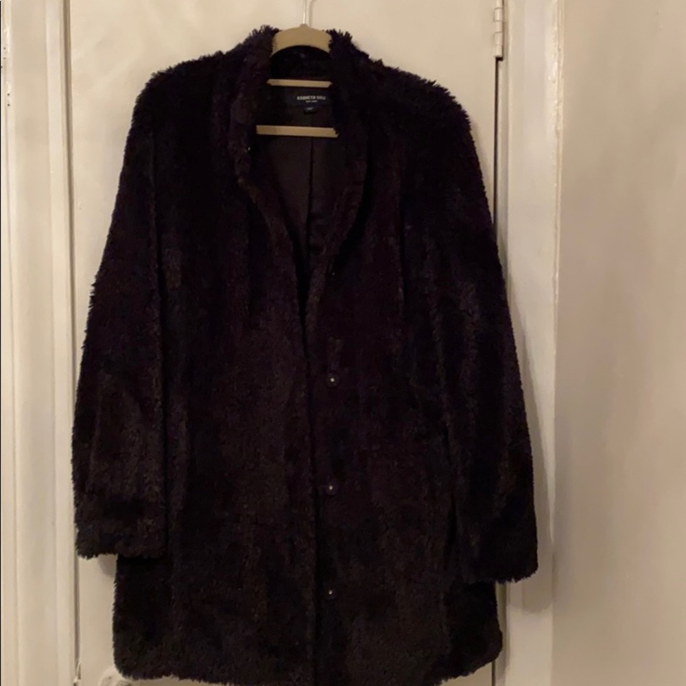 Kenneth Cole Shaggy Faux Fur Coat